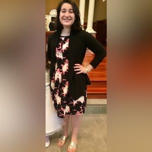 Fun Pink Floral Ann Taylor Dress 🩷🤍🖤